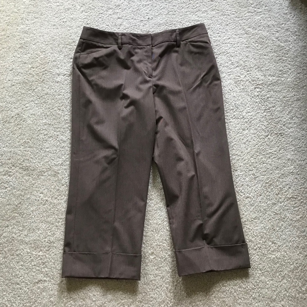 Apt. 9 brown cropped stretch dress pants